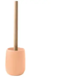 Brosse WC et pot en polyrésine corail, l.10 x H.35 x P.10 cm, Spirella...