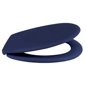 SPIRELLA Abattant Wc Thermo Dur Neela Bleu Foncé Mat - Charnières Abs Chromé