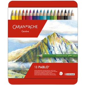 Comparateur de prix : Boîte métal de 18 crayons de couleurs Pablo® - Caran d'Ache