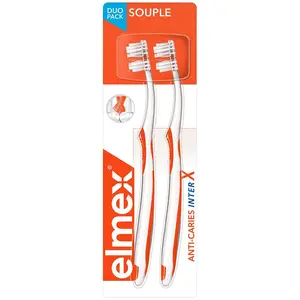 Elmex Inter X Duo Pack Brosse à Dents Souple Pack de 2