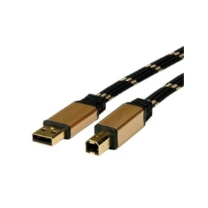 Roline gold câble usb2.0 a-b m m 4,5m retail en blister 11.02.8805 pas cher