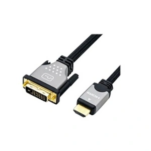 ROLINE Câble vidéo double HDMI - DVI DVI-D (M) pour HDMI (M) 1 m - Noir-argent - support 4K - SECOMP pas cher