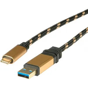 Roline ROLINE Câble Gold USB 3.2 Gen 1, A-C, St/St, 0,5 m (11.02.9012) pas cher