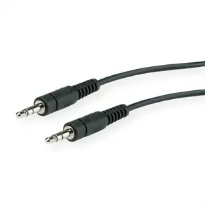 Câble audio ROLINE - 3,5mm M/M, 1m - Noir - Blindé pas cher