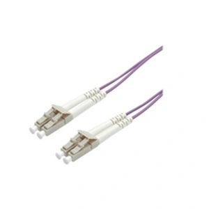 Comparateur de prix : Secomp ROLINE Cordon fibre optique LC/LC | câble FO | câble patch OM4 Duplex en violet | 10 m