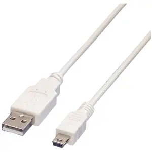 Comparateur de prix : ROLINE VALUE - Câble USB - USB (M) pour mini USB type B (M) - USB 2.0 - 80 cm - blanc