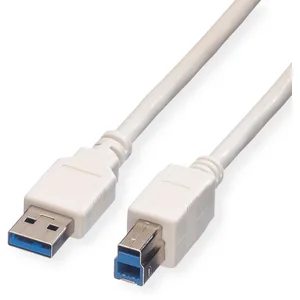 VALUE - Câble USB - USB type A (M) pour USB Type B (M) - USB 3.0 - 80 cm - moulé - blanc pas cher