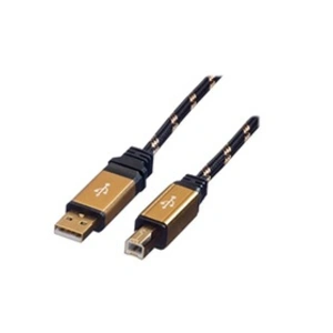 Roline Gold - Câble USB - USB (M) pour USB type B (M) - USB 2.0 - 3 m - noir, or pas cher