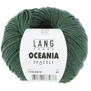 Pelote de Coton à crocheter et tricoter Oceania - Lang Yarns 318 Vert ... pas cher