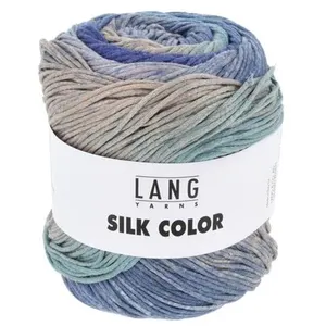 Pelote exceptionnelle de soie SILK COLOR - 100 GR - Lang Yarns 07 Bleu...