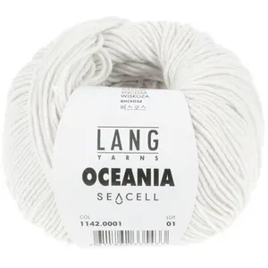 Pelote de Coton à crocheter et tricoter Oceania - Lang Yarns 1 Blanc -...