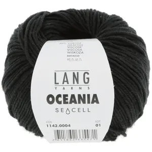 Pelote de Coton à crocheter et tricoter Oceania - Lang Yarns 4 Noir - ...