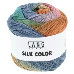 Pelote exceptionnelle de soie SILK COLOR - 100 GR - Lang Yarns 02 Mult...