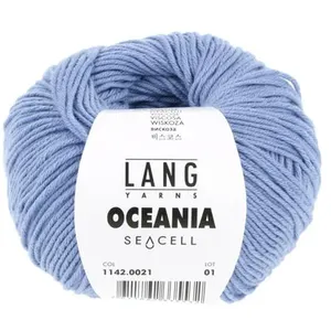 Pelote de Coton à crocheter et tricoter Oceania - Lang Yarns 21 Bleu -...