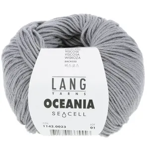 Pelote de Coton à crocheter et tricoter Oceania - Lang Yarns 23 Gris -... pas cher