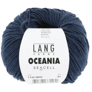 Pelote de Coton à crocheter et tricoter Oceania - Lang Yarns 25 Bleu -...
