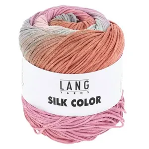 Pelote exceptionnelle de soie SILK COLOR - 100 GR - Lang Yarns 01 Rose...