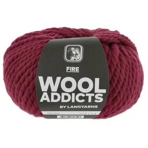 GENERIQUE Pelote de laine FIRE - 100GR - Wool Addicts(...) - 0062 rouge pas cher