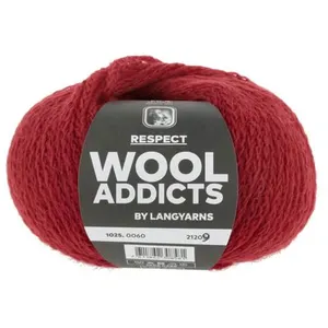 Pelote de Laine et Alpaga RESPECT - Wool Addicts(...) - 0060 Rouge pas cher