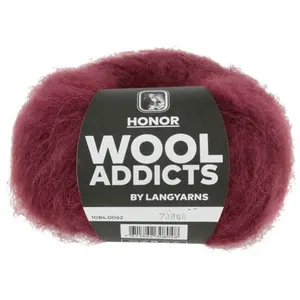 Pelote de Laine et Alpaga à tricoter HONOR - Wool Addicts 0062 rouge -... pas cher