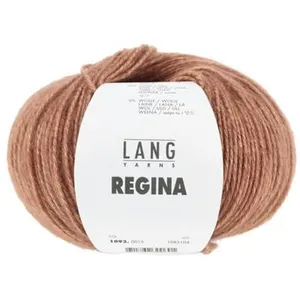 Pelote de coton et alpaga REGINA - Lang Yarns(...) - 0015 Marron pas cher