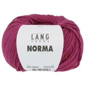 GENERIQUE Pelote de coton à tricoter Norma - Lang Yarns(...) - 66 Rose pas cher