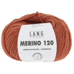 Pelote de laine à tricoter MERINO 120 - Lang Yarns(...) - Marron (559)