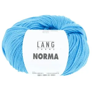 GENERIQUE Pelote de coton à tricoter Norma - Lang Yarns(...) - 0021 Bleu pas cher