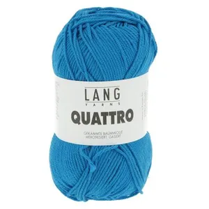 Non communiqué Fil à tricoter 100% coton QUATTRO - Lang Yarns(...) - 110 Bleu pas cher