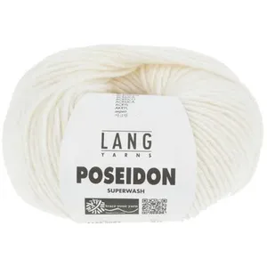 GENERIQUE Pelote de laine Vierge Poseidon - Lang Yarns(...) - 02 Ecru pas cher