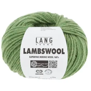Pelote à tricoter 100% Laine Vierge LAMBSWOOL - Lang Yarns 0017 Vert -... pas cher