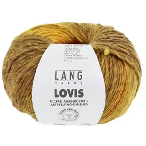 Pelote à tricoter 100% Laine Vierge LOVIS - Lang Yarns 0005 jaune - 00... pas cher