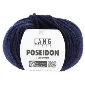 Pelote de laine Vierge Poseidon - Lang Yarns(...) - 35 Bleu marine pas cher