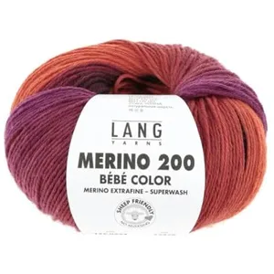 Pelote à tricoter MERINO 200 BEBE COLOR - - Laine mérinos extrafine mu... pas cher