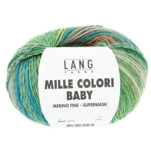 Pelote à tricoter MILLE COLORI BABY - - 100% laine mérinos extrafine a...