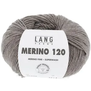 Pelote de laine à tricoter MERINO 120 - Lang Yarns(...) - Marron (326) pas cher