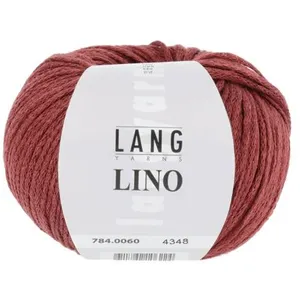 Pelote de lin à tricoter Lino - Lang Yarns 60 Rouge - 60 Rouge