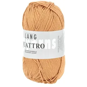 Non communiqué Fil à tricoter 100% coton QUATTRO - Lang Yarns(...) - 75 Orange pas cher