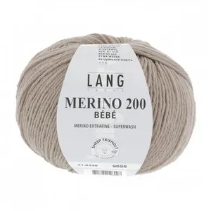 Pelote de laine à tricoter pour layette MERINO 200 BEBE - Lang Yarns 3...