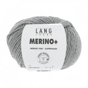 Pelote de Laine à tricoter MERINO + (PLUS) - Lang Yarns Gris (224) - G... pas cher
