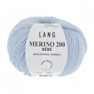 Pelote de laine à tricoter pour layette MERINO 200 BEBE - Lang Yarns 3...