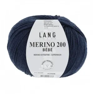 Pelote de laine à tricoter pour layette MERINO 200 BEBE - Lang Yarns 3...