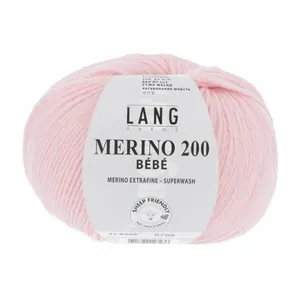 Pelote de laine à tricoter pour layette MERINO 200 BEBE - Lang Yarns 3...