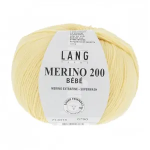Pelote de laine à tricoter pour layette MERINO 200 BEBE - Lang Yarns 3...