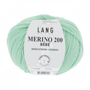 Pelote de laine à tricoter pour layette MERINO 200 BEBE - Lang Yarns 3... pas cher