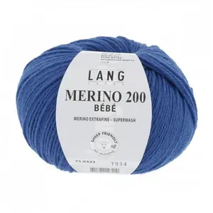 Pelote de laine à tricoter pour layette MERINO 200 BEBE - Lang Yarns 3...