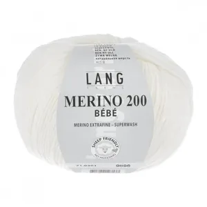 Pelote de laine à tricoter pour layette MERINO 200 BEBE - Lang Yarns 3...