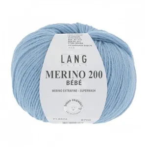 Pelote de laine à tricoter pour layette MERINO 200 BEBE - Lang Yarns 3... pas cher