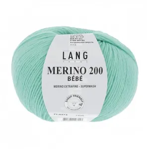 Pelote de laine à tricoter pour layette MERINO 200 BEBE - Lang Yarns 3... pas cher