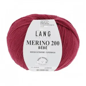 Pelote de laine à tricoter pour layette MERINO 200 BEBE - Lang Yarns 3...
